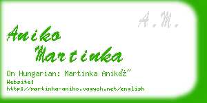 aniko martinka business card